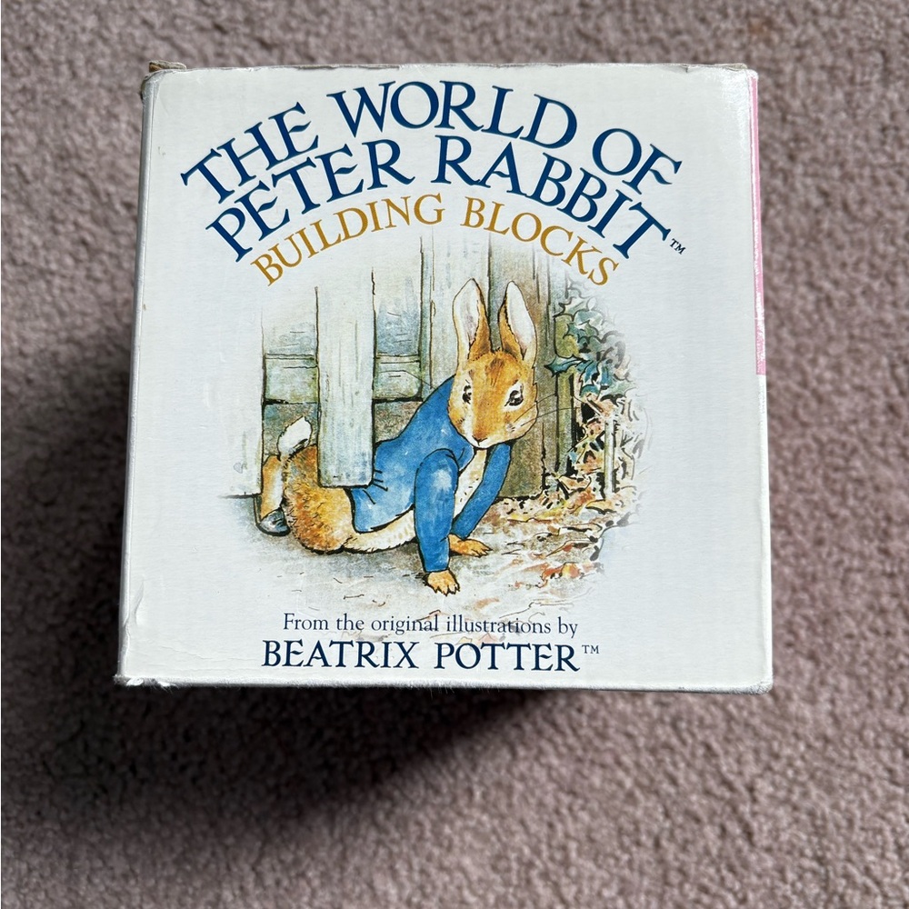 Vintage Beatrix Potter The World of Peter Rabbit Building Blocks - Blue